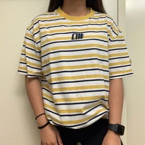 Striped Alphanumeric Tee
